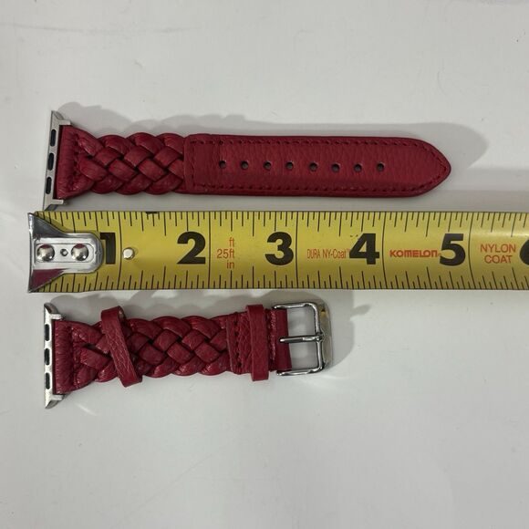 Brighton Sutton Apple Watch Band Braided Red Leather NEW w/Floral Tin Fits 38mm+ - Picture 16 of 16